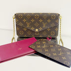 Louis Vuitton Félicie Pochette – Monogram Canvas with Fuchsia Interior & Removable Inserts