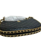 Chanel Quilted Lambskin Chain Hobo Bag – Large Black Handbag with Gold-Tone Hardware