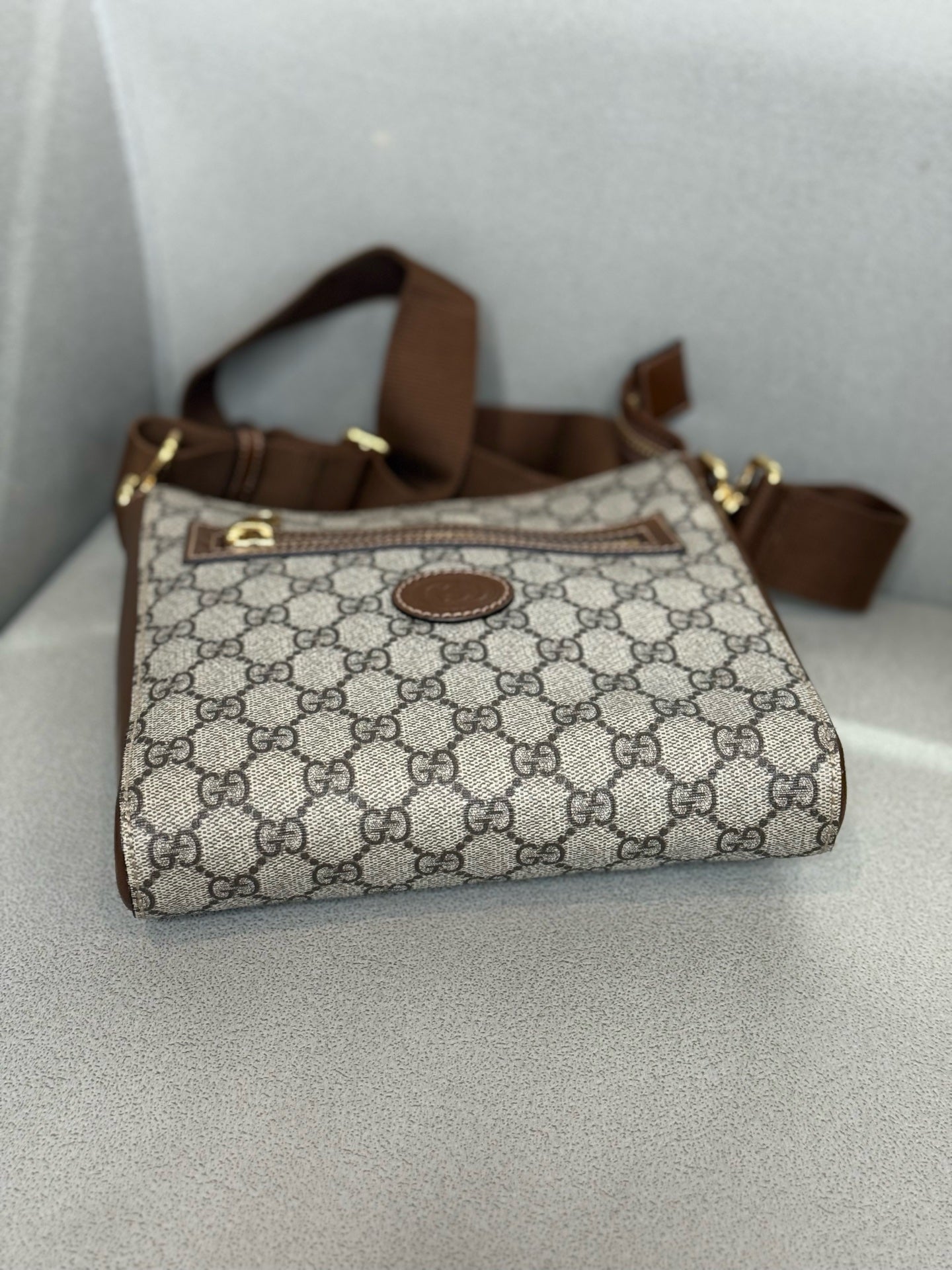Gucci Interlocking G GG Supreme Small Messenger Bag