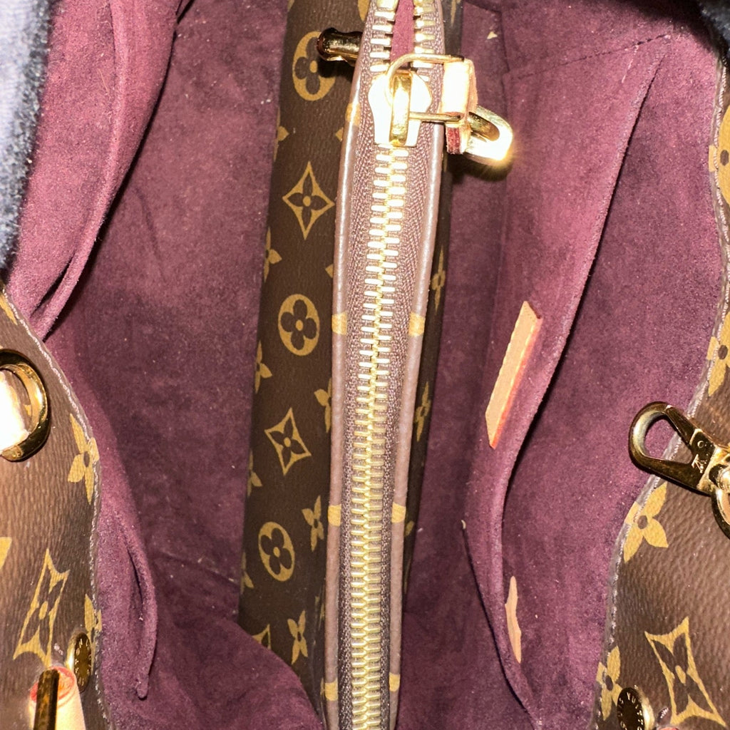 Louis Vuitton Montaigne BB – Monogram Canvas Top Handle Bag with Vachetta Leather Trim and Crossbody Strap