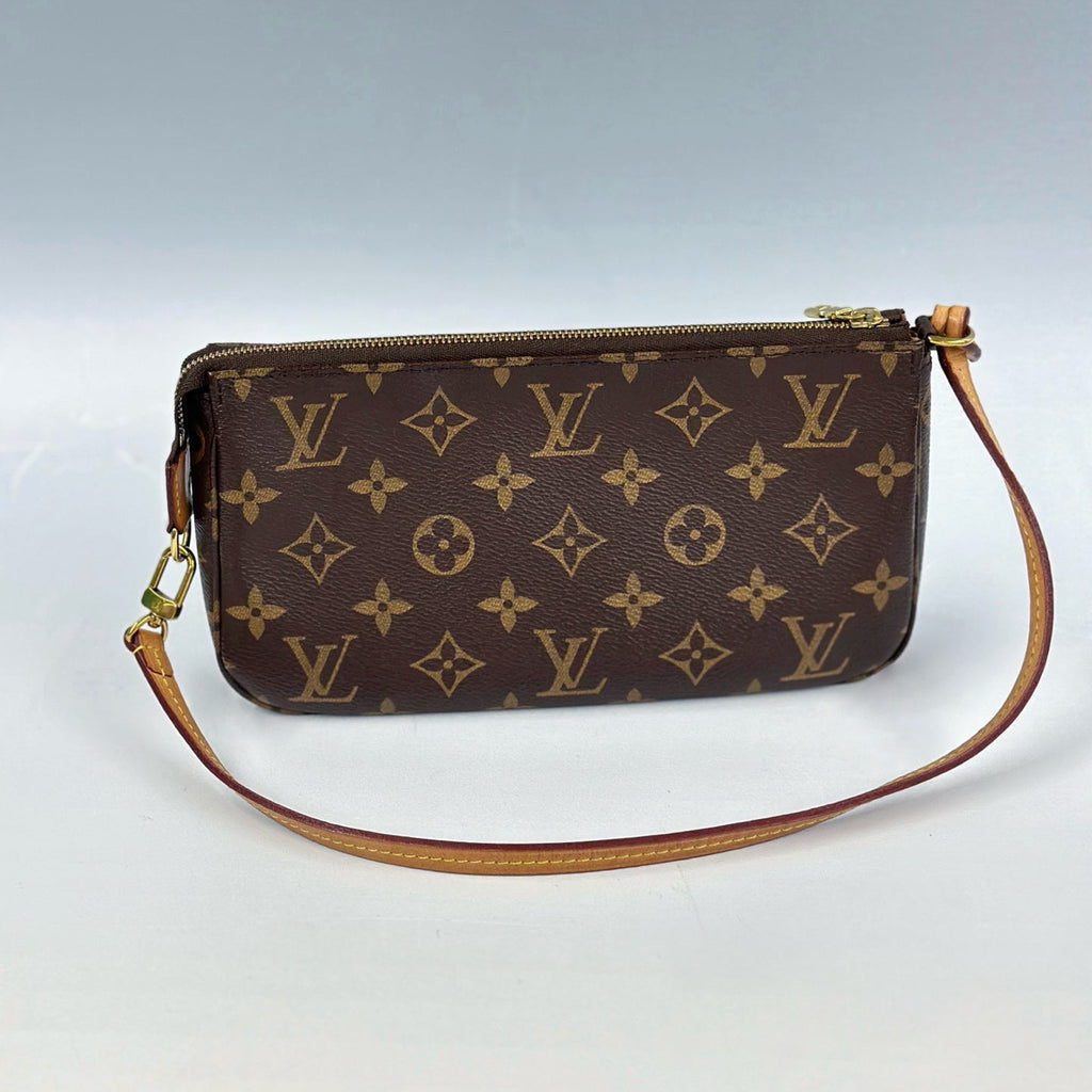Louis Vuitton Pochette Accessoires – Iconic Monogram Canvas with Natural Vachetta Leather Strap