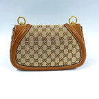 Product Title Gucci Blondie Medium Shoulder Bag – GG Supreme Canvas with Brown Leather Trim and Circular Interlocking G
