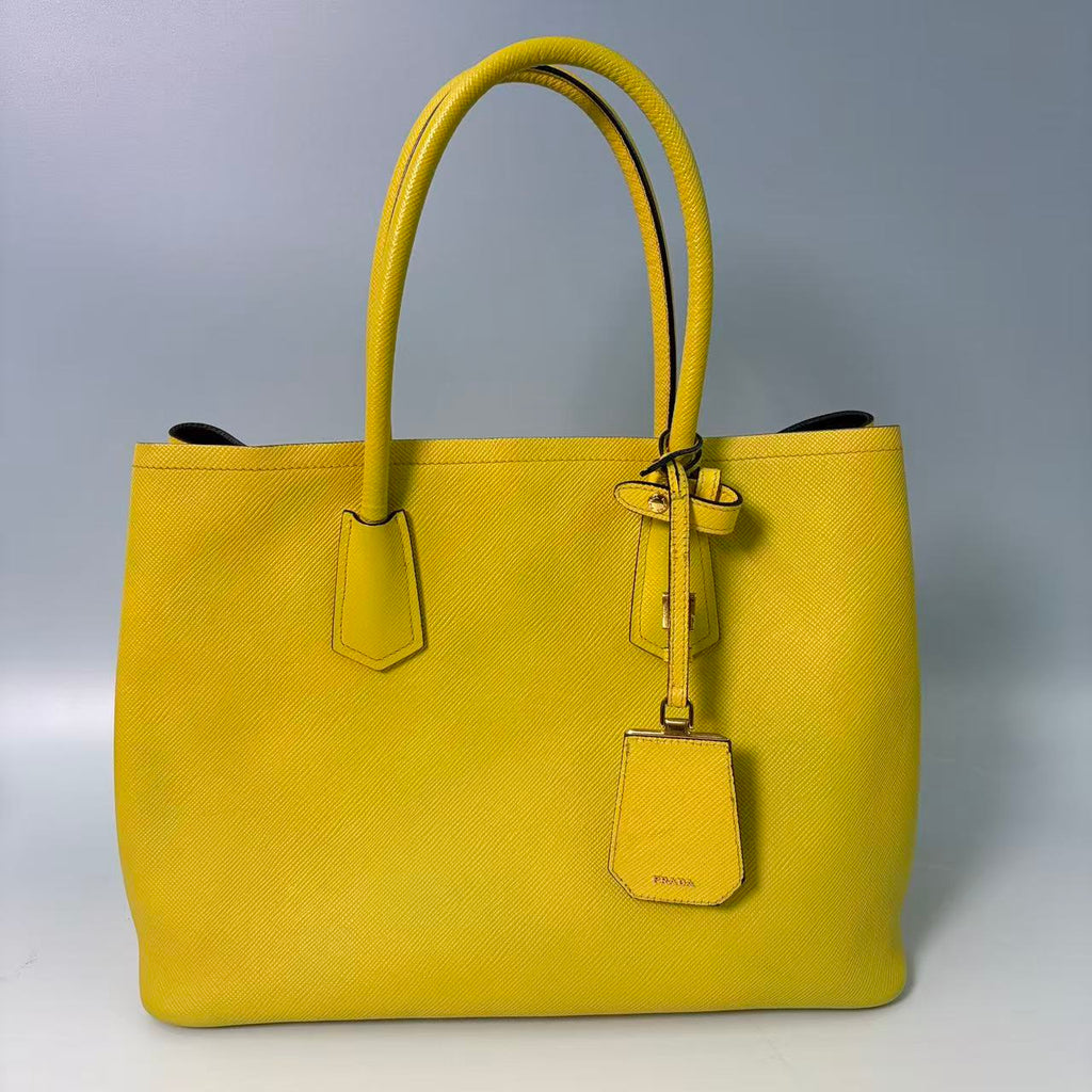 Prada Saffiano Cuir Medium Double Tote Bag