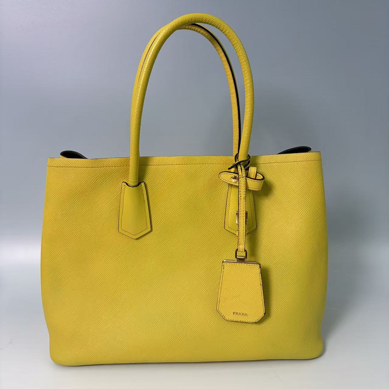 Prada Saffiano Cuir Medium Double Tote Bag