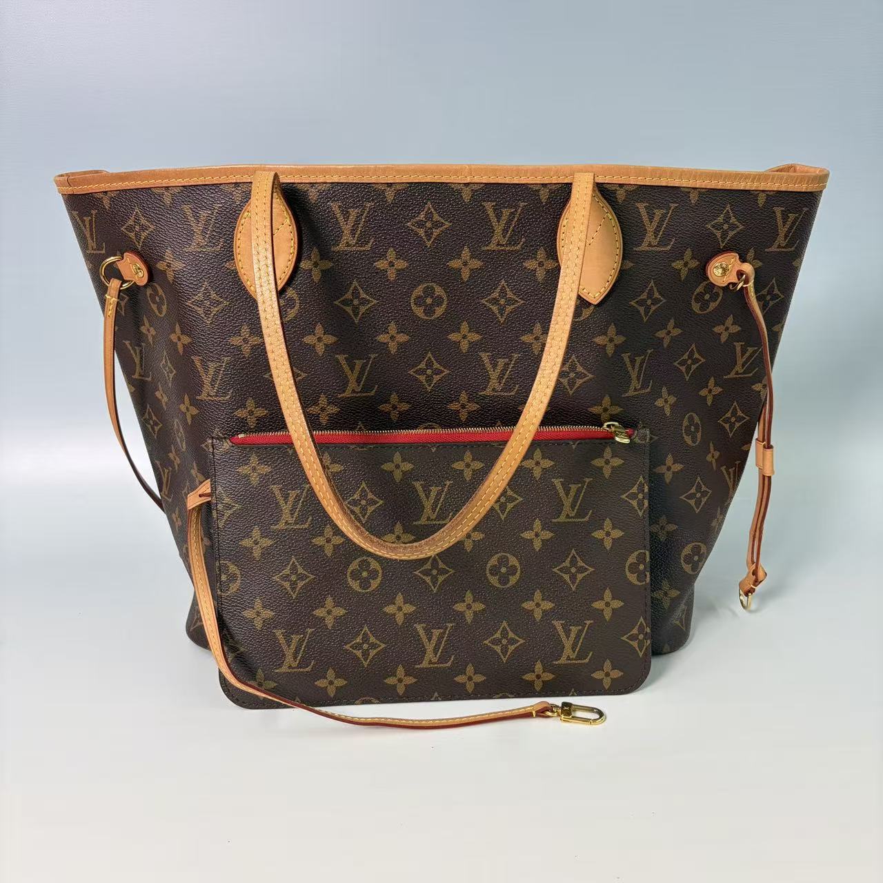Louis Vuitton Neverfull MM – Iconic Monogram Canvas with Cerise Red Interior and Removable Pouch