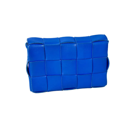 Bottega Veneta Cassette Bag - Cobalt Blue Maxi Intrecciato Lambskin Leather