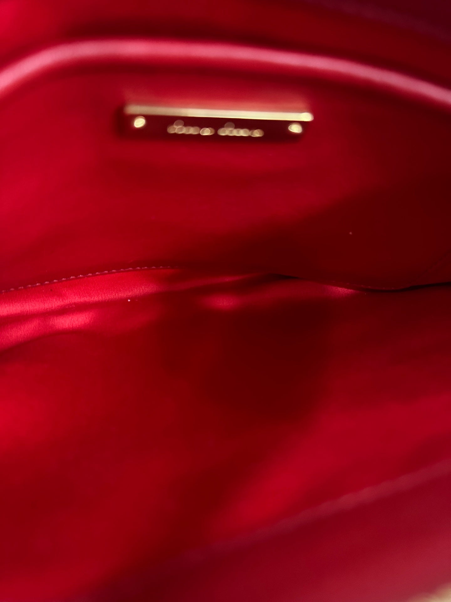 Miu Miu Matelassé Nappa Leather Pochette - Red with Crystal Chain & Leather Strap