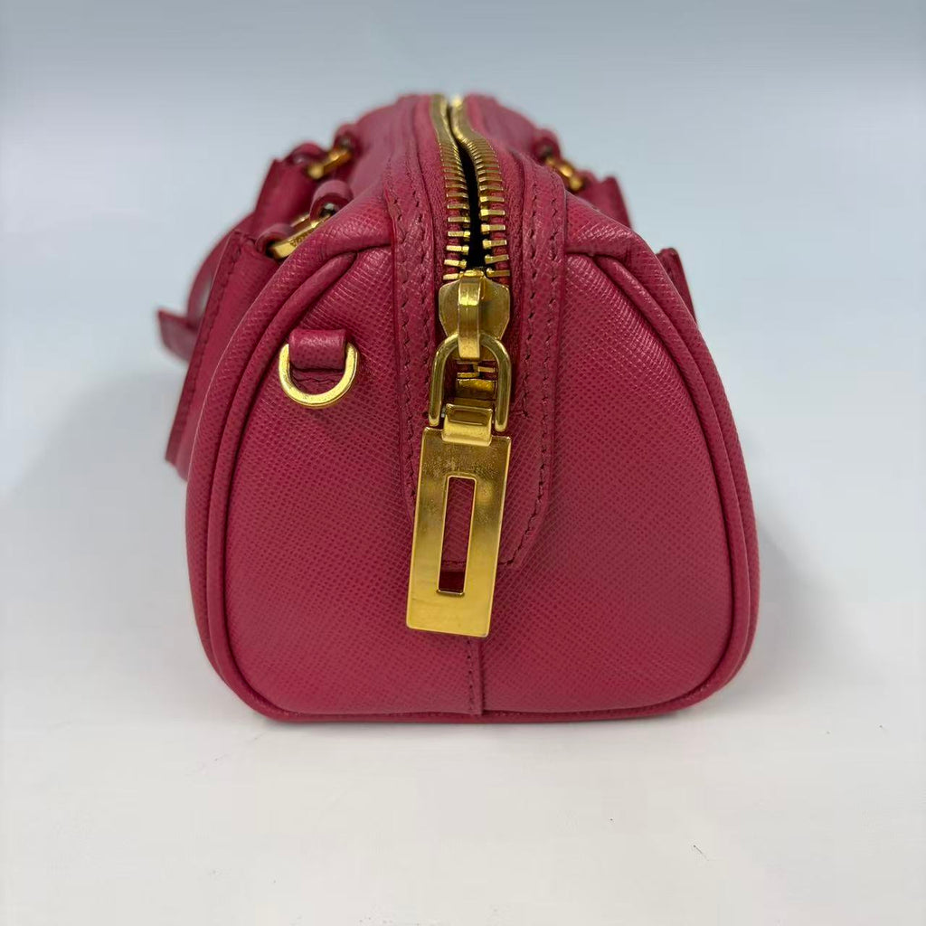 Prada Re-Edition 1995 Saffiano Leather Mini Bag - Magenta Pink - Gold Hardware