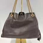 Gucci Aphrodite  Shoulder Bag - Black Soft Textured Leather - Gold GG Logo