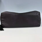 Gucci Aphrodite  Shoulder Bag - Black Soft Textured Leather - Gold GG Logo