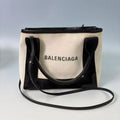Balenciaga Navy Cabas XS Canvas Tote Bag