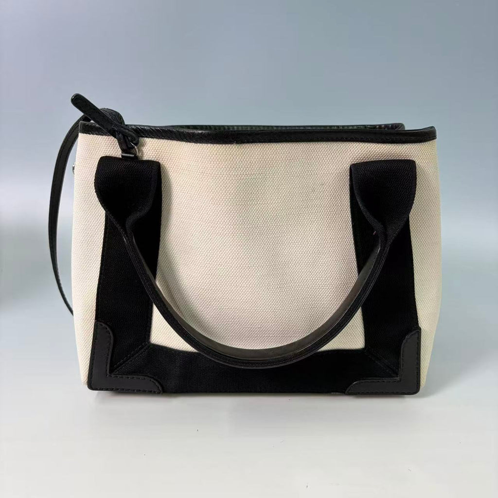 Balenciaga Navy Cabas XS Canvas Tote Bag