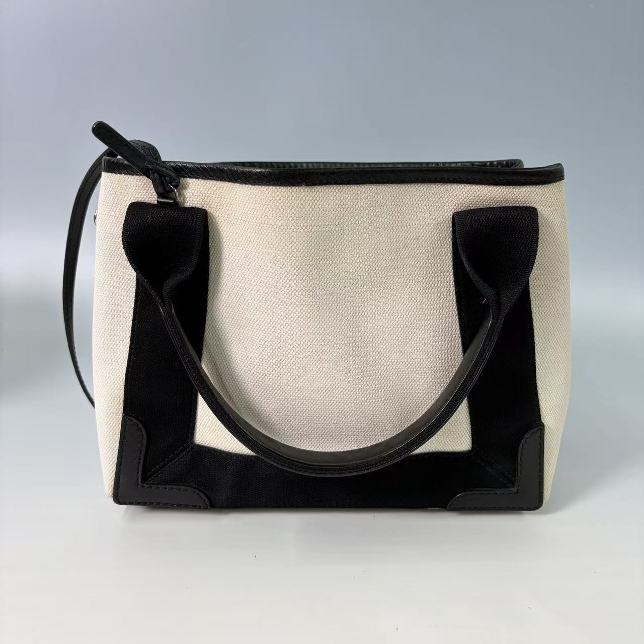 Balenciaga Navy Cabas XS Canvas Tote Bag
