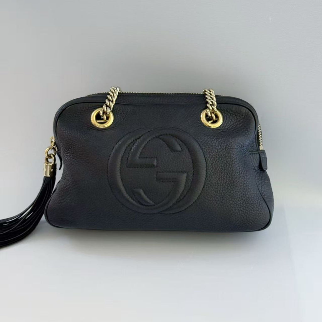 Gucci Soho Pebble Leather Chain Shoulder Bag