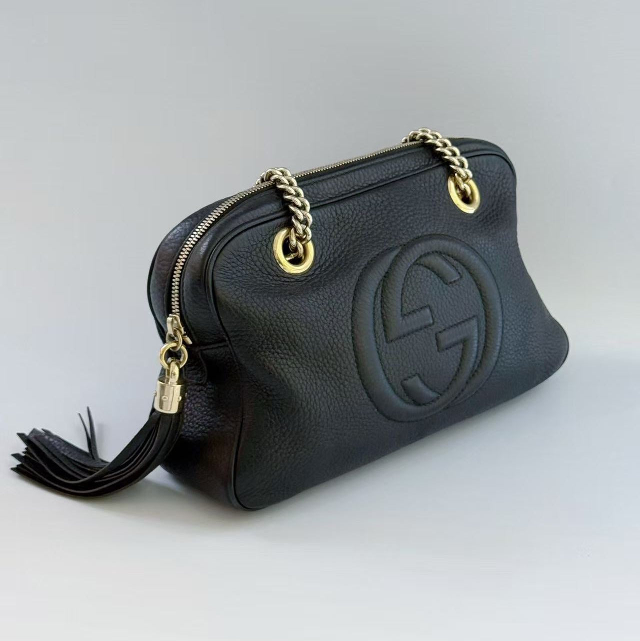 Gucci Soho Pebble Leather Chain Shoulder Bag