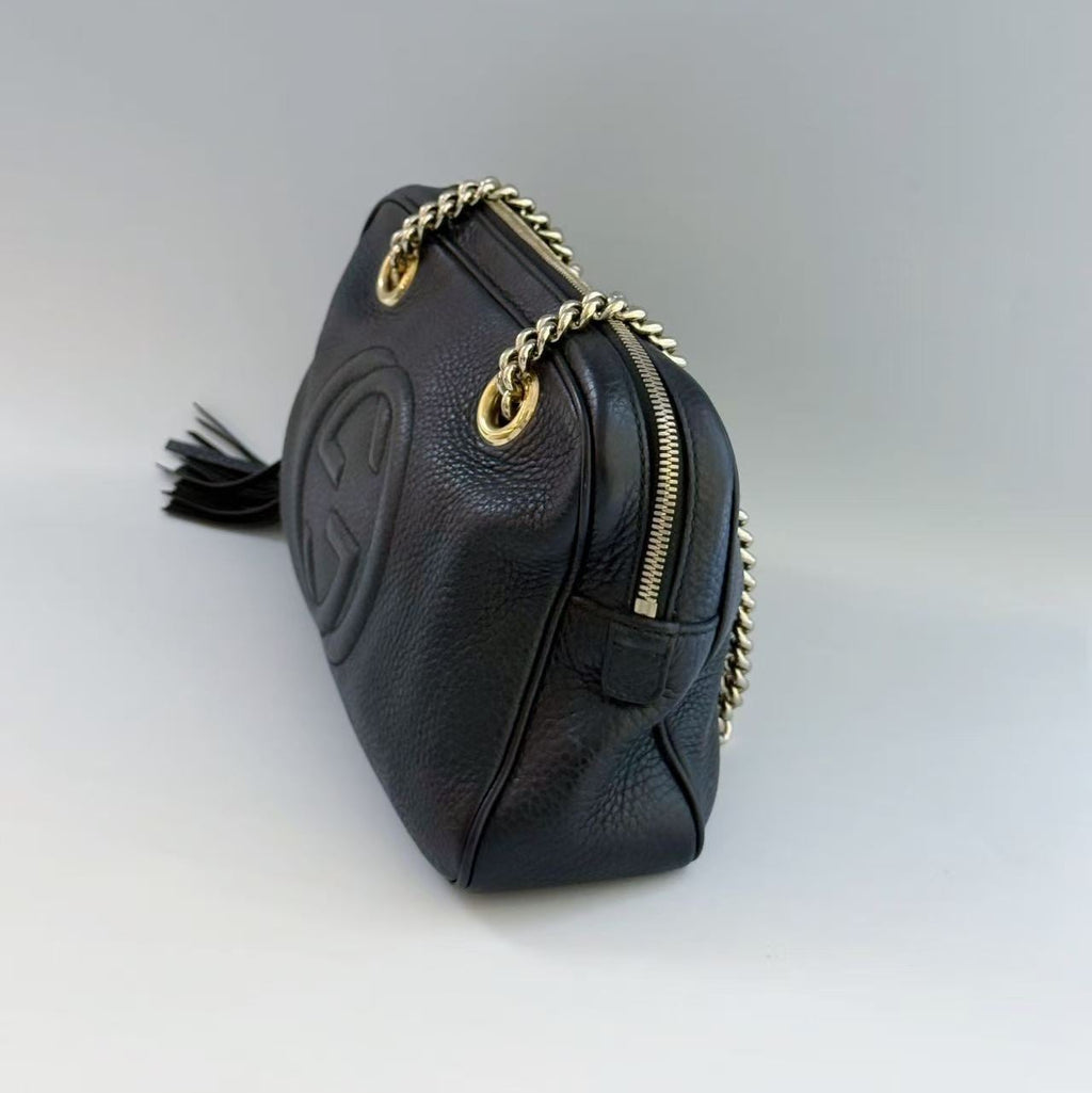 Gucci Soho Pebble Leather Chain Shoulder Bag