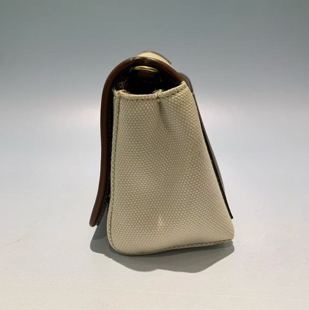 Burberry Mini Horseferry Print Canvas and Leather Notes Bag