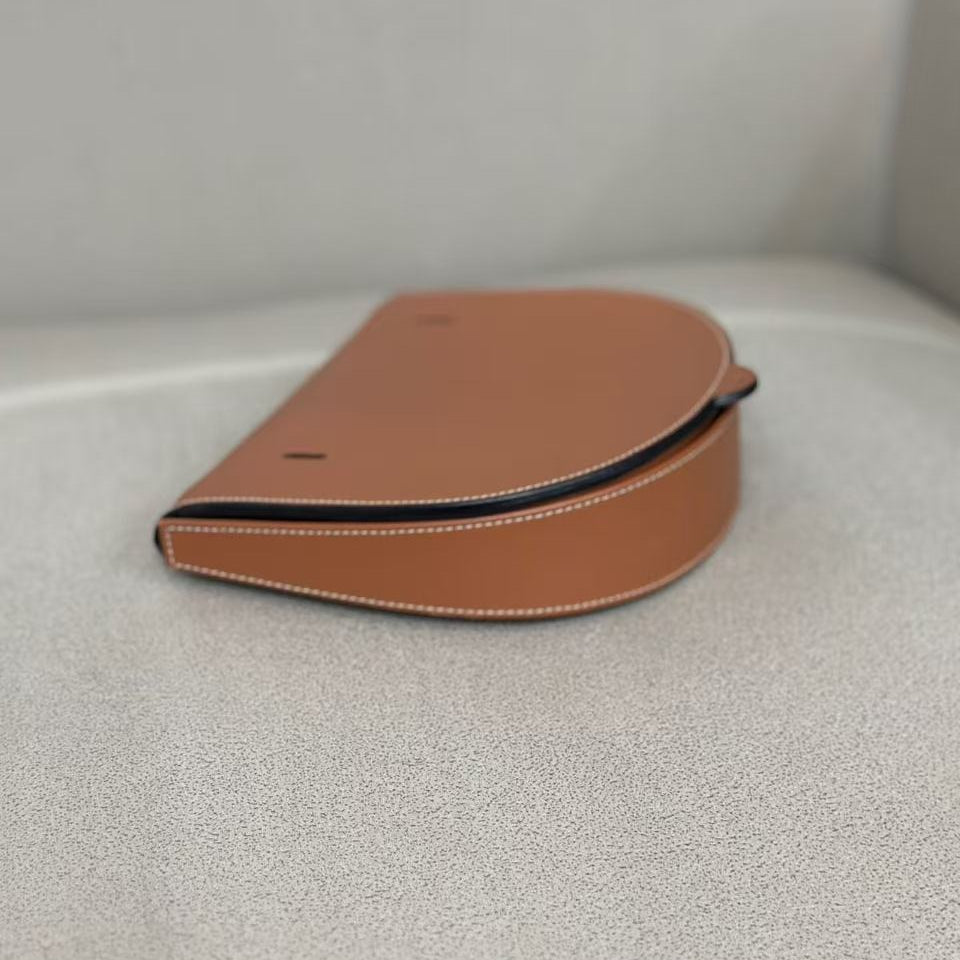 Loewe Heel leather crossbody bag Brown