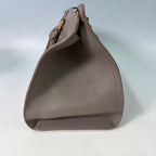 Saint Laurent (YSL) Small Cabas Rive Gauche Bag in Grey Calfskin