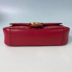Gucci GG Marmont Small Matelassé Shoulder Bag in Red Leather