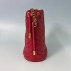 Gucci GG Marmont Mini Matelassé Bucket Bag in Red Leather
