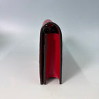 Gucci Signature (Guccissima) Leather Bow Chain Wallet in Red