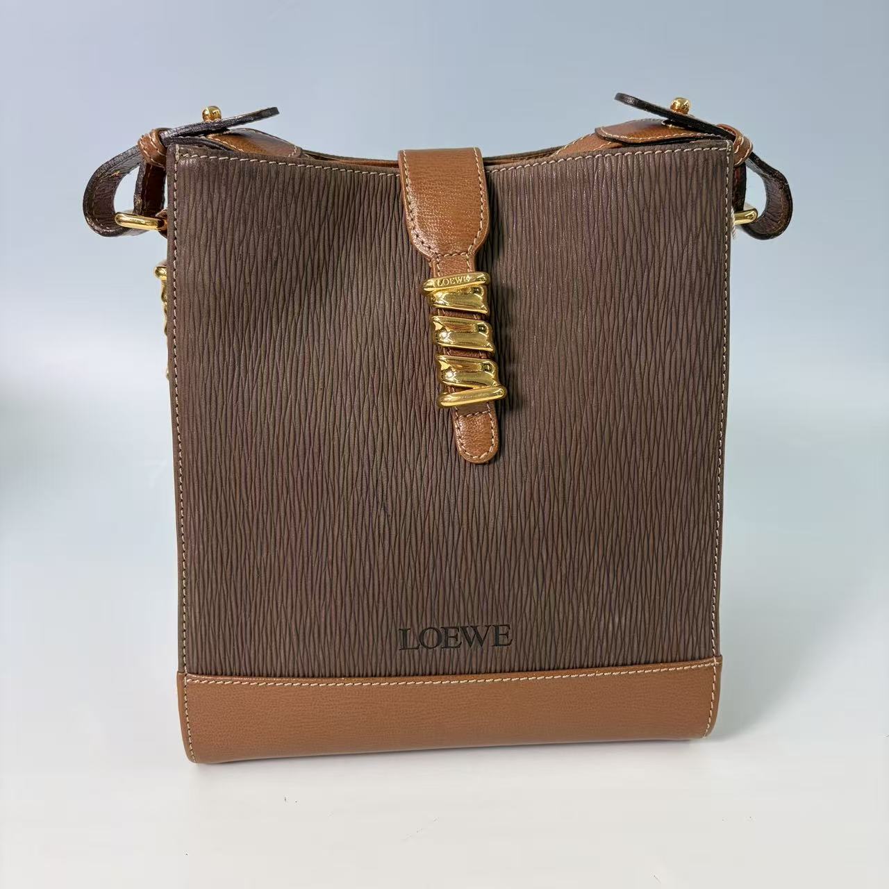 Loewe Vintage Centra Bar Buckle Shoulder Bag