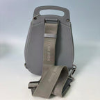 Christian Dior Motion Saddle Backpack in Grey Grained Calfskin