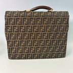 Fendi Vintage Zucca Monogram Briefcase Satchel