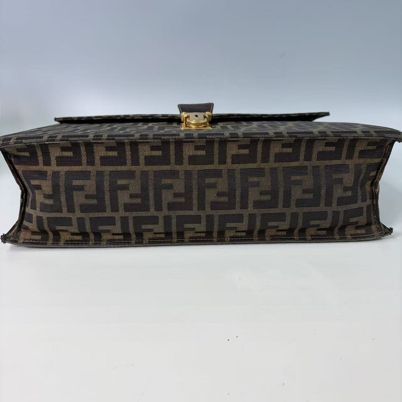 Fendi Vintage Zucca Monogram Briefcase Satchel