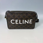 Celine Medium Camera Bag in Triomphe Canvas with Bold Logo