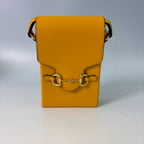Gucci Horsebit 1955 Mini Shoulder Bag in Yellow Leather