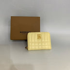 Burberry Small Lola Quilted Leather Zip-Around Wallet in Pale Yellow