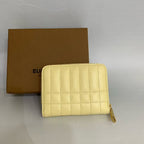 Burberry Small Lola Quilted Leather Zip-Around Wallet in Pale Yellow
