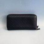 Gucci Microguccissima Leather Zip Around Wallet in Midnight Navy Blue