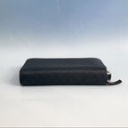 Gucci Microguccissima Leather Zip Around Wallet in Midnight Navy Blue