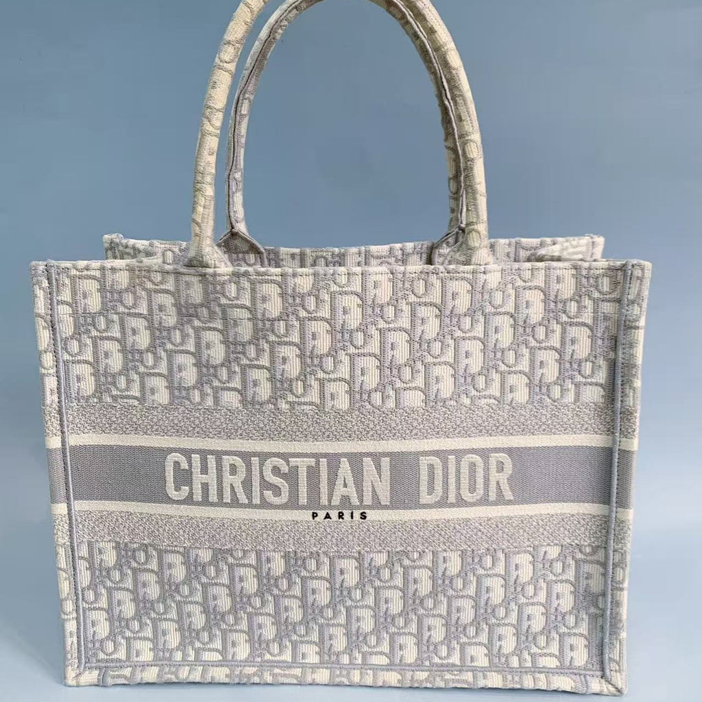 Christian Dior Medium Oblique Book Tote (Beige/Cream)