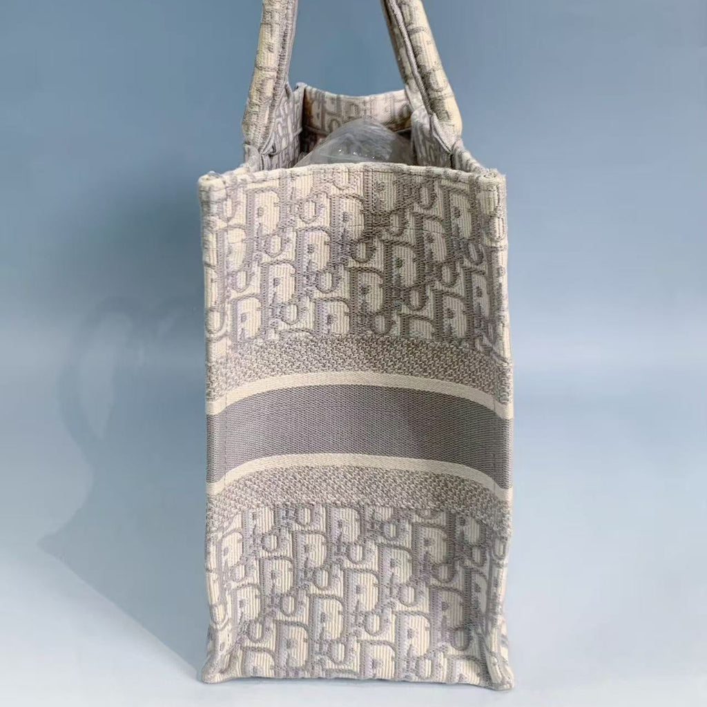 Christian Dior Medium Oblique Book Tote (Beige/Cream)