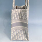 Christian Dior Medium Oblique Book Tote (Beige/Cream)