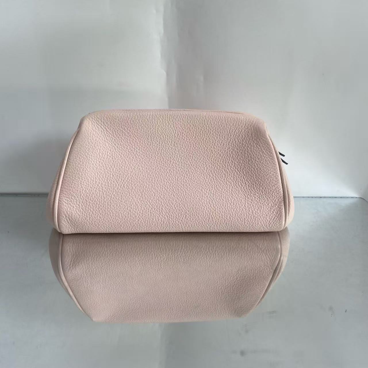 Ferragamo Gancini Textured Leather Shoulder Clutch Bag in Pale Pink