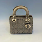 Christian Dior Mini Lady Dior Bag in Satin with Crystal Embroidery
