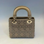 Christian Dior Mini Lady Dior Bag in Satin with Crystal Embroidery
