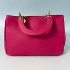 Christian Dior Mini Diorissimo Smooth Calfskin Tote Bag in Fuchsia Pink