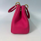 Christian Dior Mini Diorissimo Smooth Calfskin Tote Bag in Fuchsia Pink