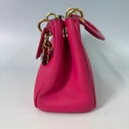 Christian Dior Mini Diorissimo Smooth Calfskin Tote Bag in Fuchsia Pink