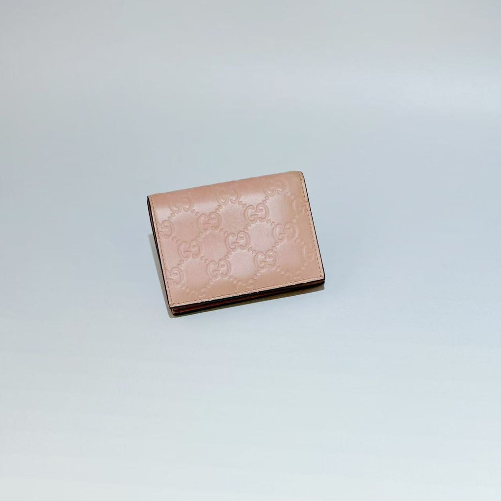 Gucci Signature Leather 'Mystic Cat' Card Case Wallet