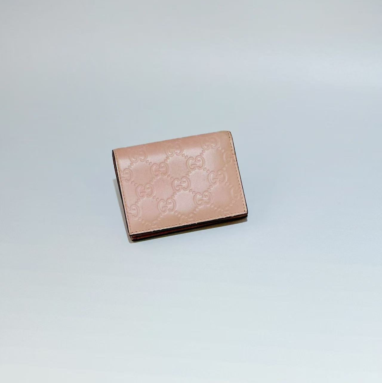 Gucci Signature Leather 'Mystic Cat' Card Case Wallet