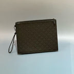 Gucci Signature Leather Pouch with Wristlet