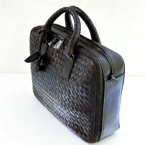 Bottega Veneta Intrecciato Leather Briefcase