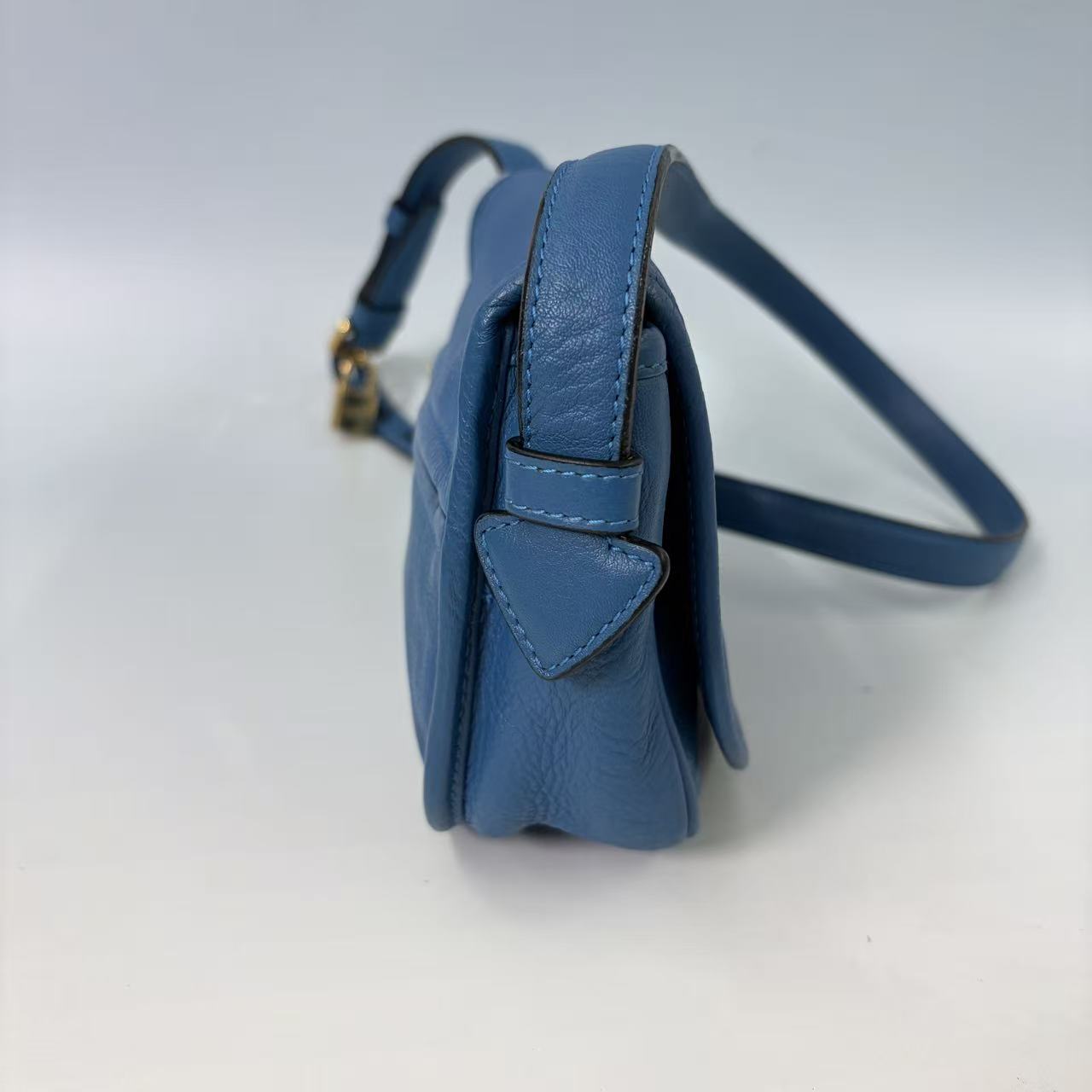 Loewe Heritage Leather Half-Moon Crossbody Bag